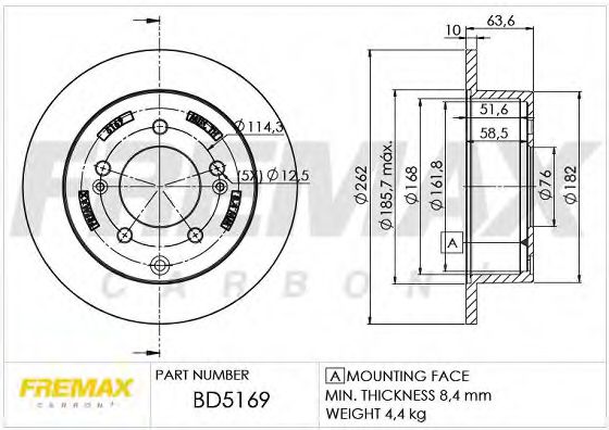 BD-5169 FREMAX Brake System Brake Disc