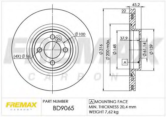 BD-9065 FREMAX Brake System Brake Disc
