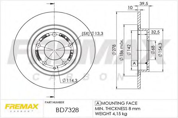 BD-7328 FREMAX Тормозной диск