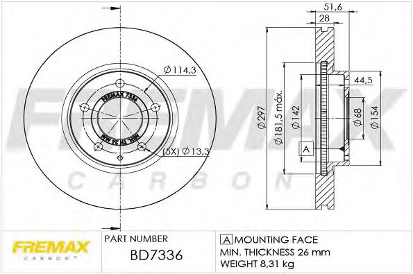 BD-7336 FREMAX Brake System Brake Disc