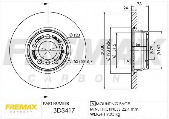 BD-3417 FREMAX Brake System Brake Disc