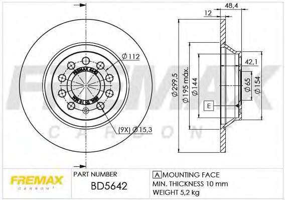 BD-5642 FREMAX Тормозная система Тормозной диск