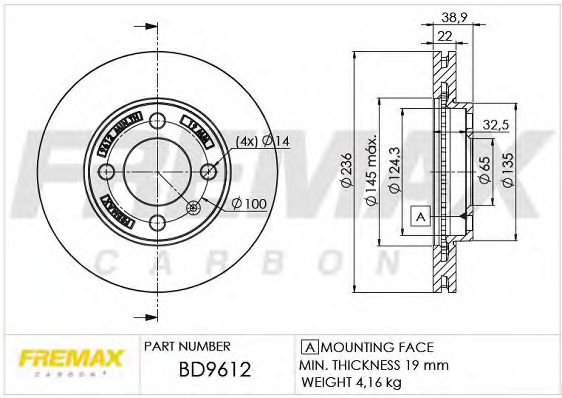 BD-9612 FREMAX Brake System Brake Drum