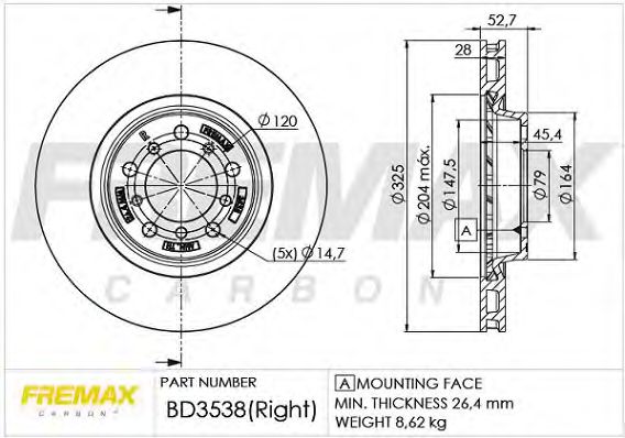 BD-3538 FREMAX Brake Disc