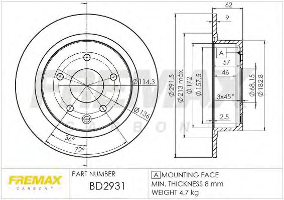 BD-2931 FREMAX Brake System Brake Disc