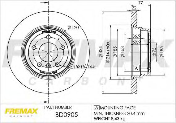 BD-0905 FREMAX Brake System Brake Disc