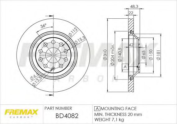 BD-4082 FREMAX Brake System Brake Disc