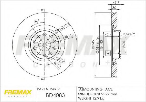 BD-4083 FREMAX Brake System Brake Disc