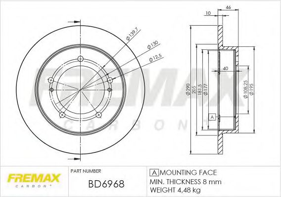 BD-6968 FREMAX Brake System Brake Disc