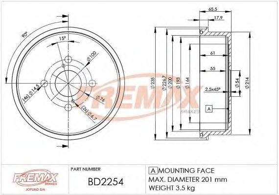 BD-2254 FREMAX Brake System Brake Disc