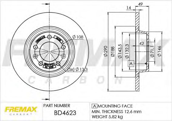 BD-4623 FREMAX Brake System Brake Disc
