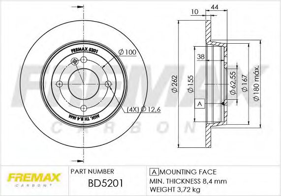 BD-5201 FREMAX Brake System Brake Disc