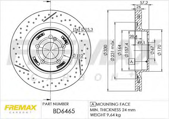 BD-6465 FREMAX Brake System Brake Disc