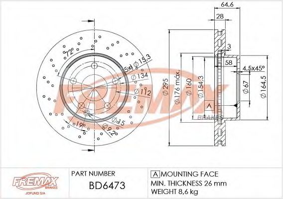 BD-6473 FREMAX Bremsanlage Bremsscheibe