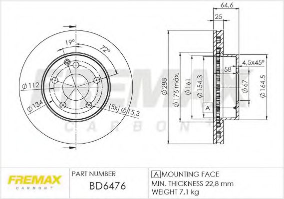 BD-6476 FREMAX Brake Disc