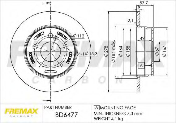 BD-6477 FREMAX Brake System Brake Disc