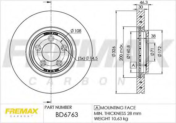 BD-6763 FREMAX Brake System Brake Disc
