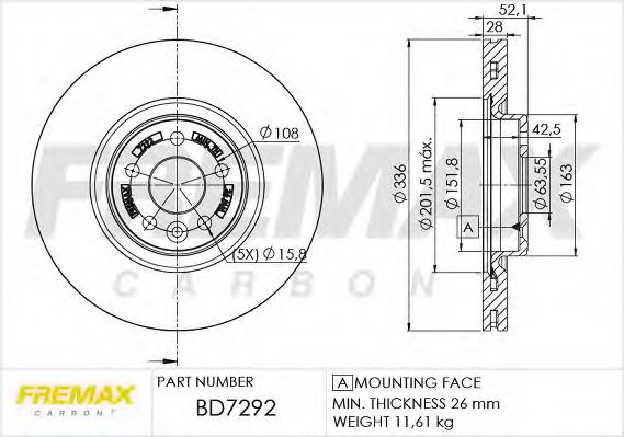 BD-7292 FREMAX Brake System Brake Disc