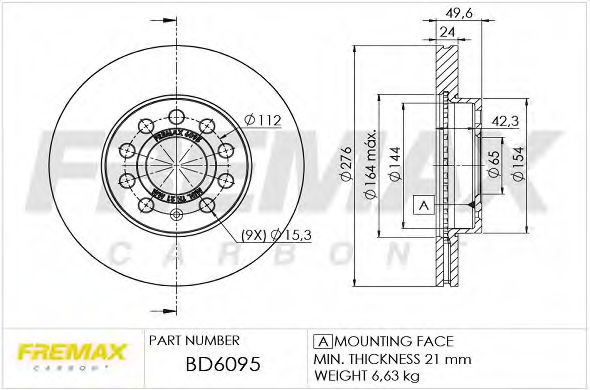 BD-6095 FREMAX Brake System Brake Disc