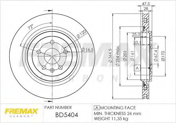BD-5404 FREMAX Brake System Brake Disc