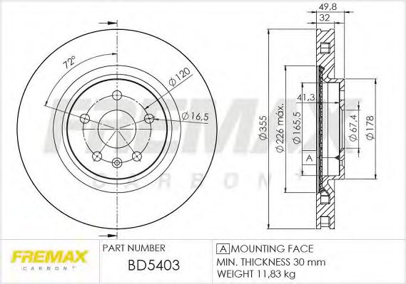 BD-5403 FREMAX Brake System Brake Disc