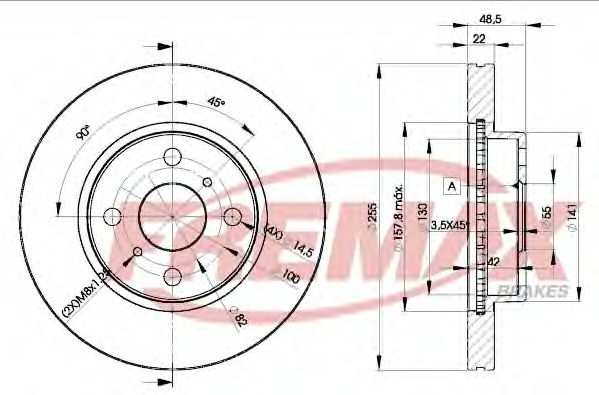 BD-2550 FREMAX Тормозная система Тормозной диск