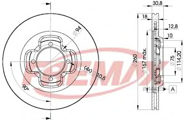 BD-3262 FREMAX Тормозная система Тормозной диск