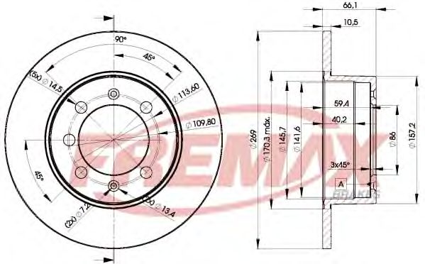 BD-4575 FREMAX Тормозная система Тормозной диск