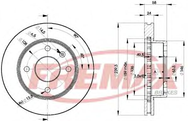 BD-4844 FREMAX Тормозная система Тормозной диск