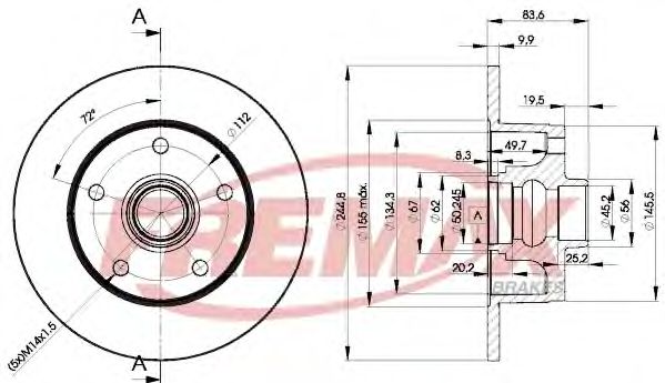 BD-5606 FREMAX Тормозная система Тормозной диск