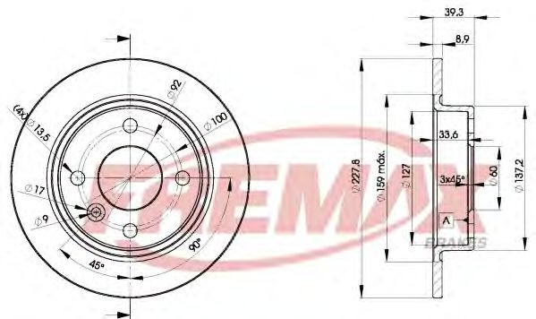 BD-6165 FREMAX Brake System Brake Disc