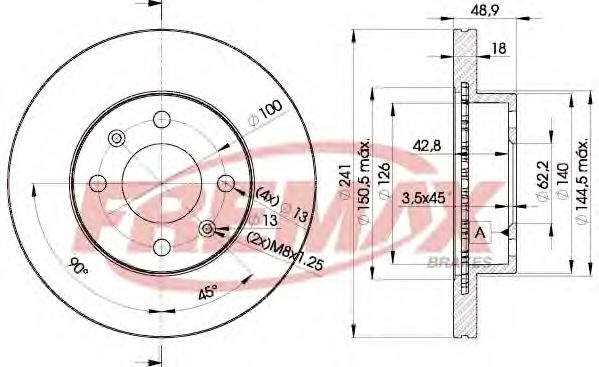 BD-7500 FREMAX Тормозная система Тормозной диск