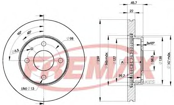 BD-8195 FREMAX Тормозная система Тормозной диск