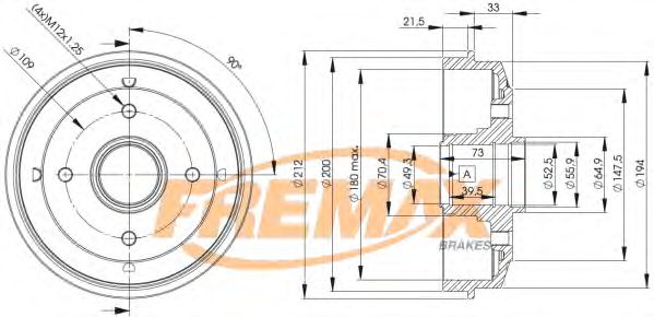 BD-4725 FREMAX Тормозная система Тормозной барабан
