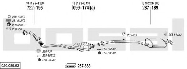 020.089.92 BOSAL Exhaust System Exhaust System