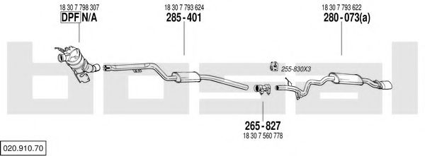 020.910.70 BOSAL Exhaust System