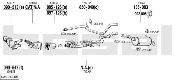 024.012.55 BOSAL Exhaust System