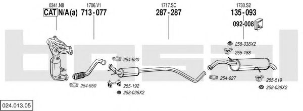024.013.05 BOSAL Exhaust System Exhaust System