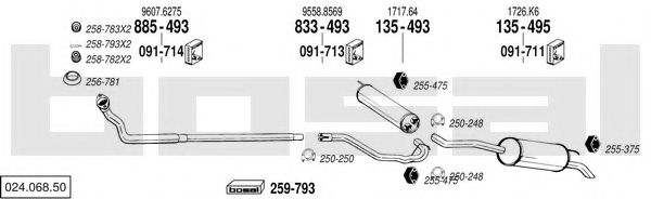 024.068.50 BOSAL Exhaust System