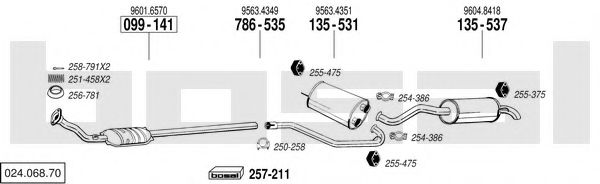024.068.70 BOSAL Exhaust System