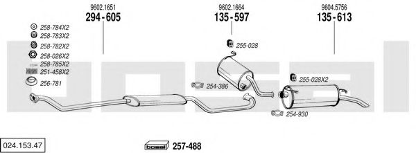 024.153.47 BOSAL Exhaust System