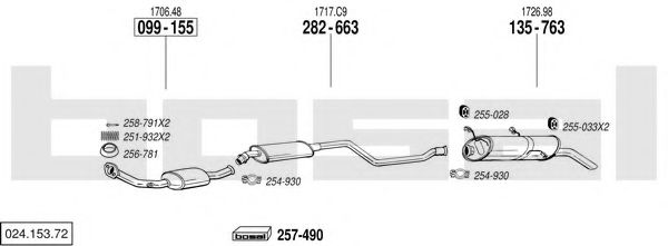 024.153.72 BOSAL Exhaust System