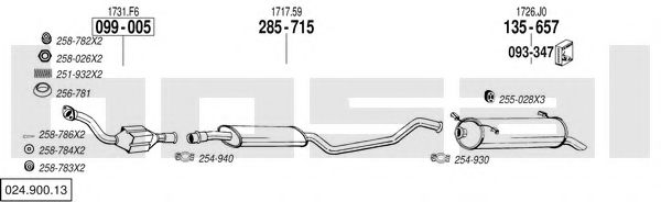 024.900.13 BOSAL Exhaust System