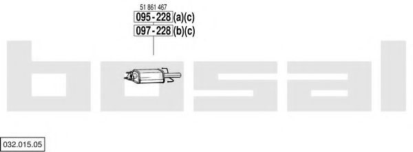032.015.05 BOSAL Exhaust System Exhaust System