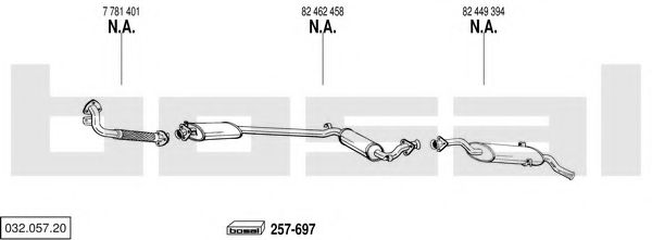 032.057.20 BOSAL Exhaust System Exhaust System