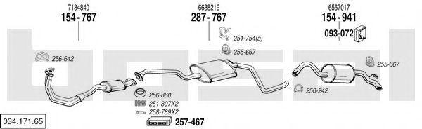 034.171.65 BOSAL Exhaust System Exhaust System
