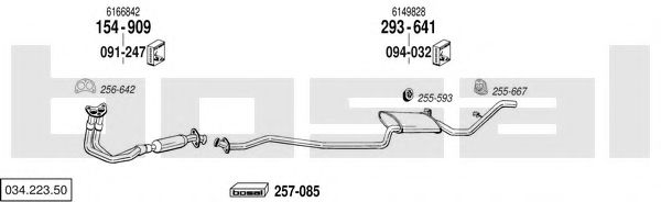 034.223.50 BOSAL Exhaust System Exhaust System
