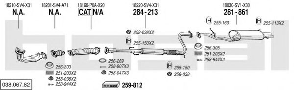 038.067.82 BOSAL Exhaust System