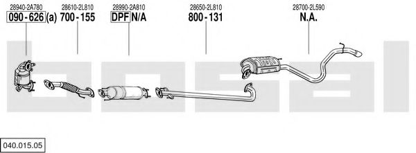 040.015.05 BOSAL Exhaust System Exhaust System
