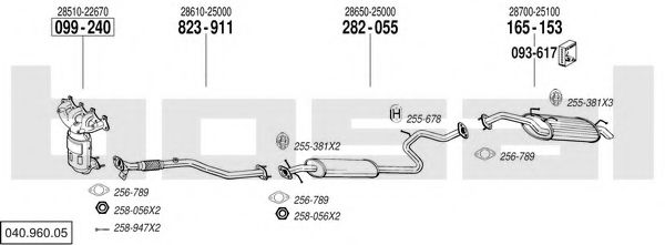 040.960.05 BOSAL Exhaust System Exhaust System